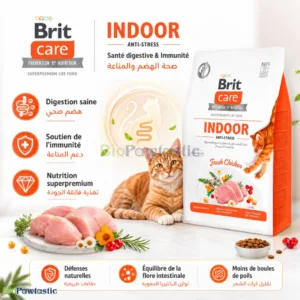 Croquettes Brit Care Chat d'Intérieur Anti-Stress – Sans Céréales 2 kg