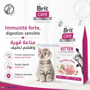 Brit Care Kitten Fresh Chicken & Turkey 2kg – Croquettes Superpremium pour Chaton, Croissance, Immunité et Digestion (4)