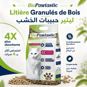 Litière Biopawtastic en Granulés de Bois Naturelle pour Chat