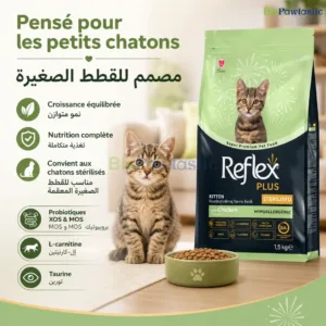 Reflex Plus Kitten Sterilised au Poulet 1,5 kg – Croquettes Hypoallergéniques pour Chatons Stérilisés
